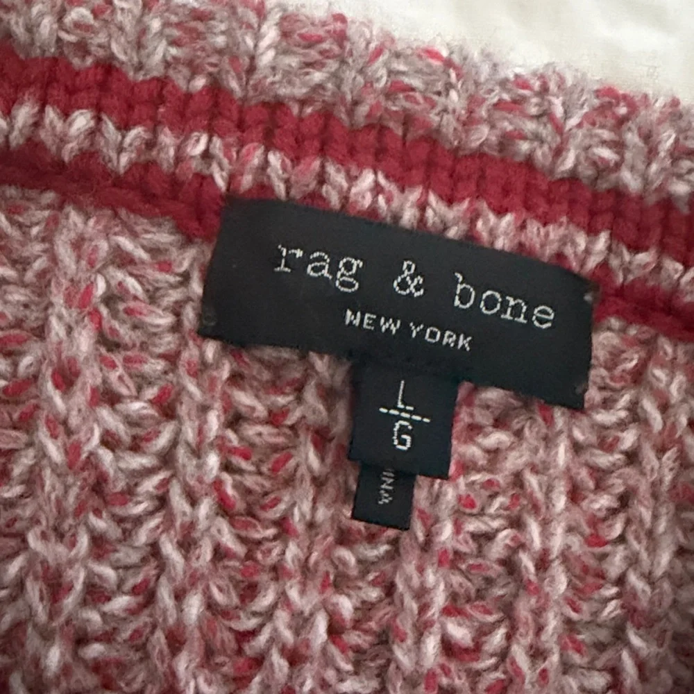 rag & bone Marled Red Crewneck Sweater - Picture 2 of 4